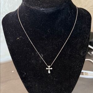 Tiffany & Co. Classic Silver Elsa Peretti Sterling Cross Pendant Necklace